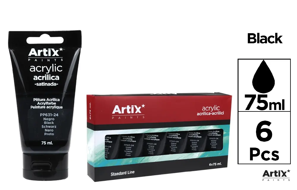 ARTIX PITTURA ACRILICA 75ML NERO