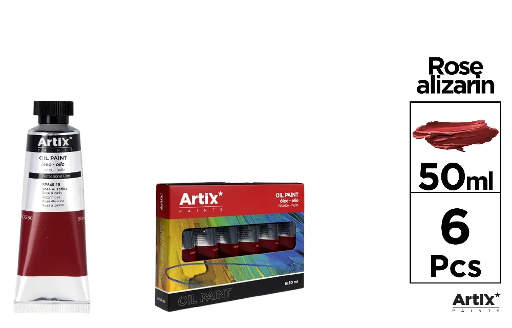 ARTIX PITTURA AD OLIO PROF. 50ML ROSSO ALIZARINA