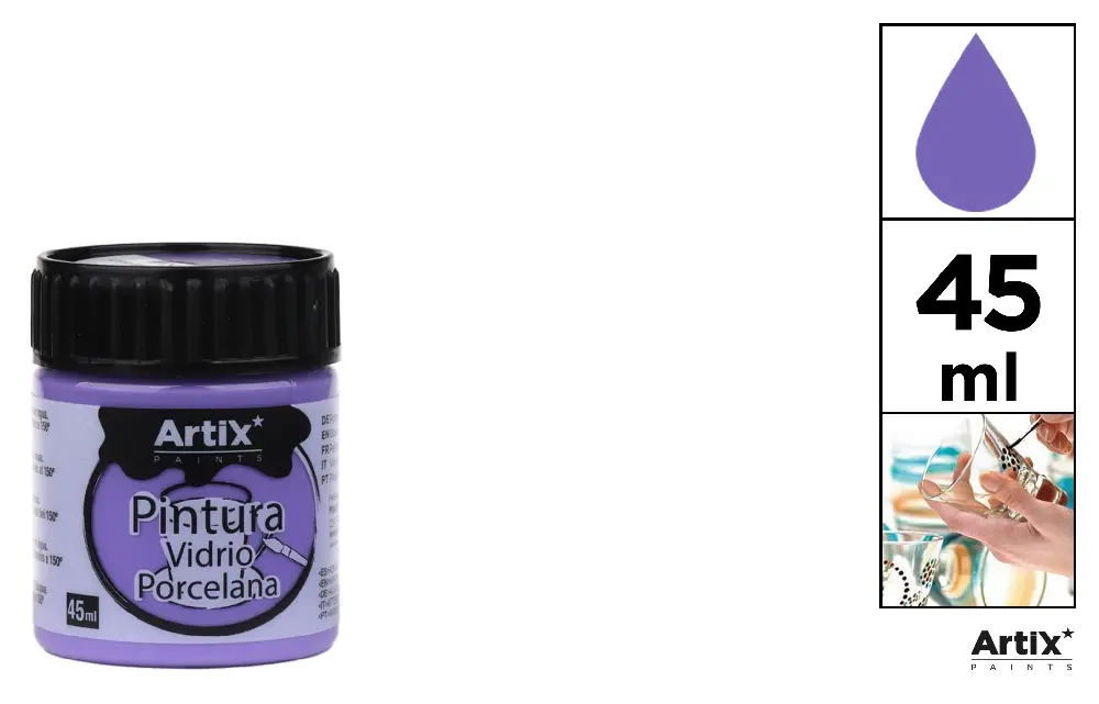 ARTIX PITTURA PER CERAMICA/VETRO 45ML VIOLA