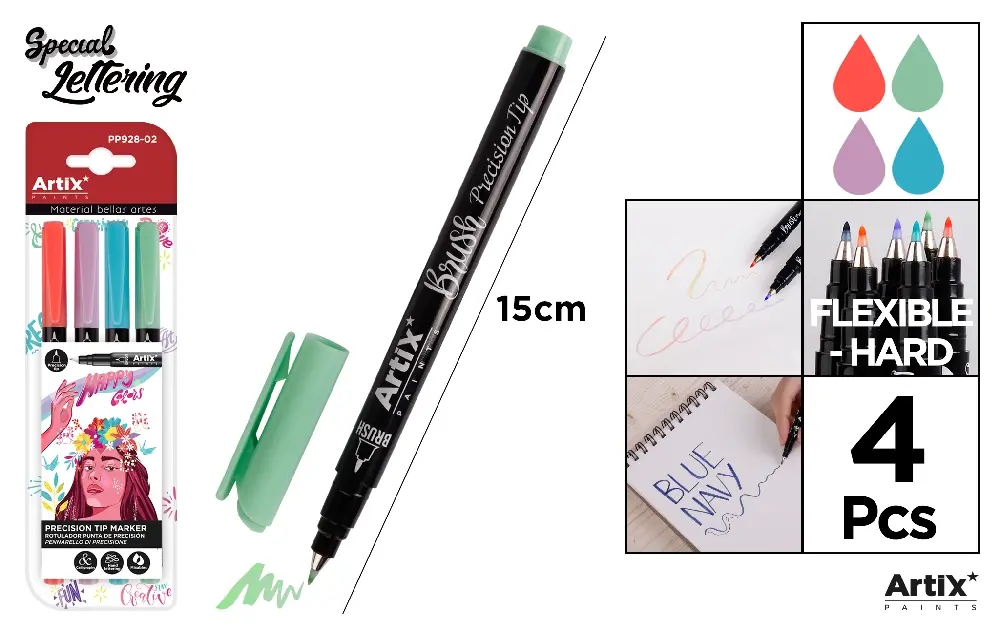 ARTIX MARCATORE PUNTA PENNELLO MEDIA 4PZ