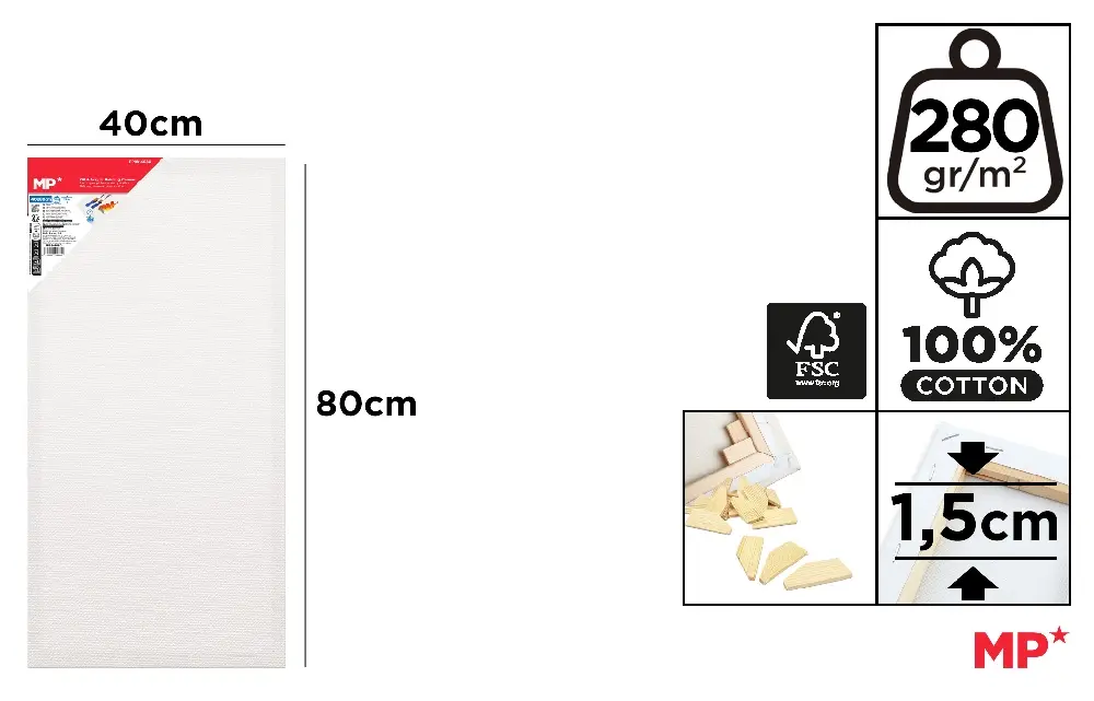 ARTIX TELA 40X80X1,5CM