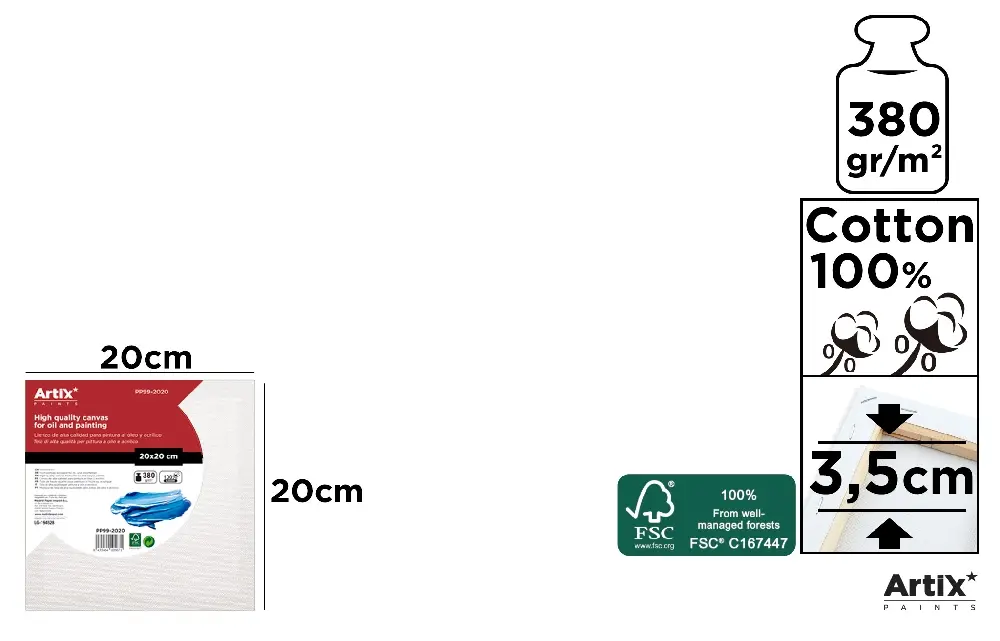 ARTIX TELA 20X20X3.5CM