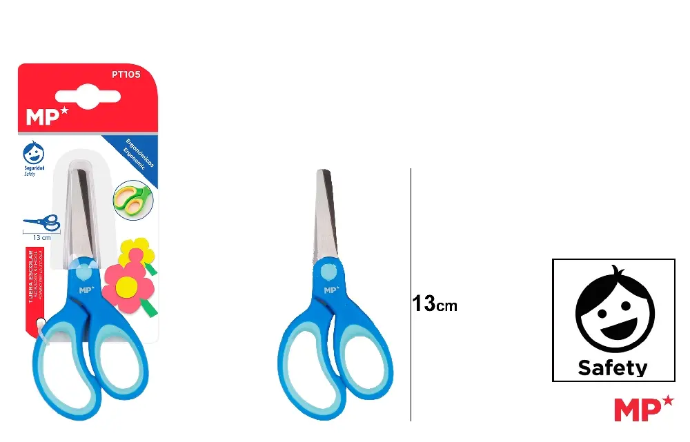 MP FORBICI SCUOLA 13CM C/ASSORT