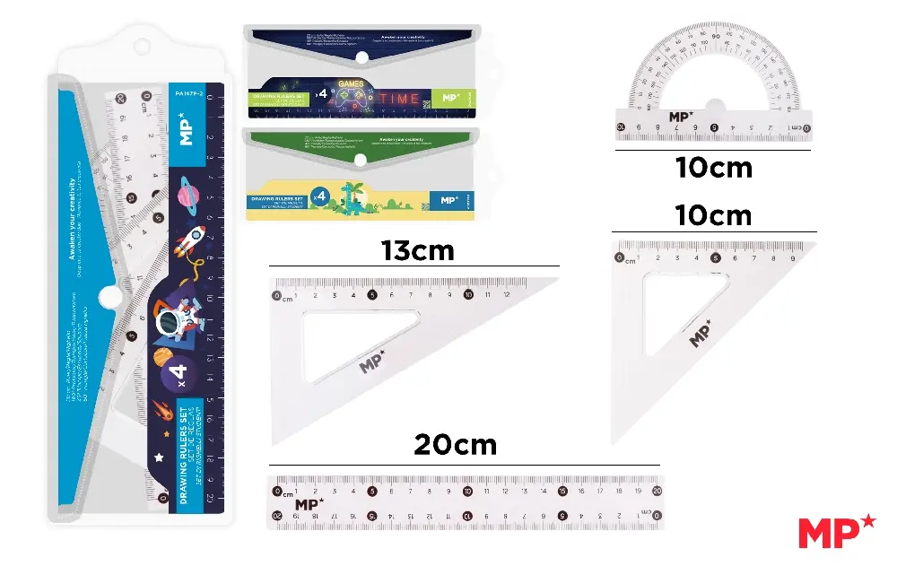 MP SET DISEGNO GEOMETRICO S 4PZ TRASPARENTE