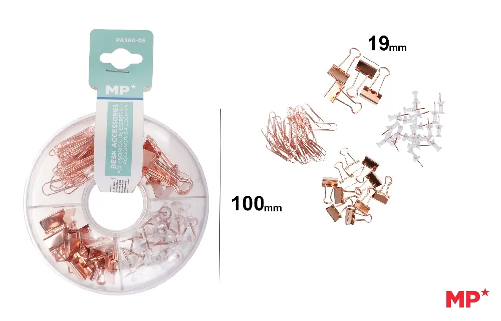 #MP SET FERMAGLI SPILLI ORO ROSA