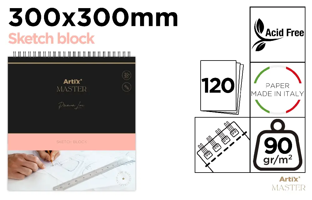 #ARTIX MASTER BLOCCO DISEGNO SPIRALATO 30*30CM 120