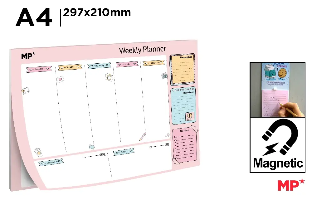 #MP PLANNER SETTIMANALE MAGNETICO A4 54 FF