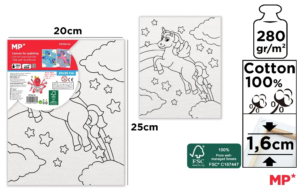 #MP TELA PER BAMBINI DA COLORARE - UNICORNO
