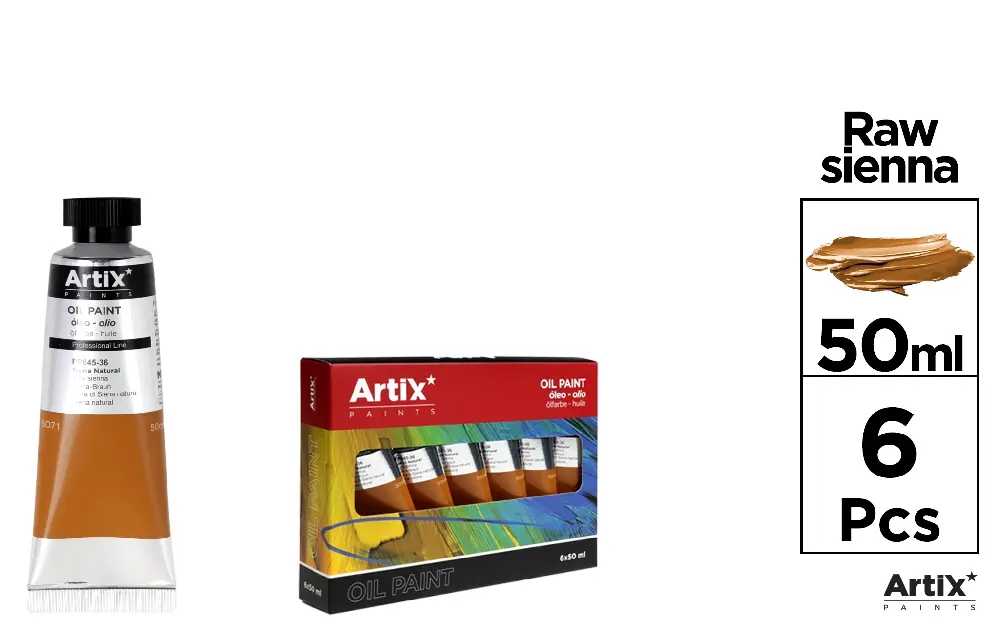 #ARTIX PITTURA AD OLIO PROF. 50ML TERRA SIENA NAT