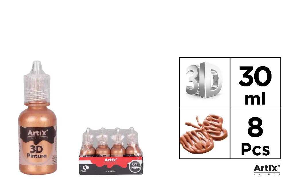 #ARTIX PITTURA 3D 30ML MARRONE CAFFÈ
