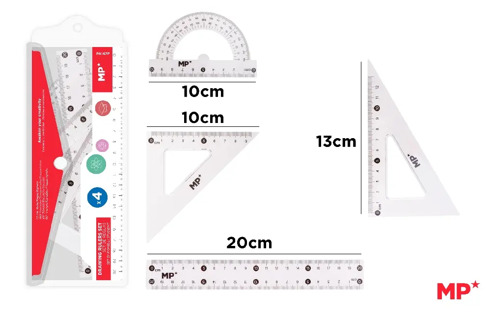 MP SET DISEGNO GEOMETRICO S 4PZ TRASPARENTE